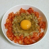 キムチと納豆の卵かけご飯